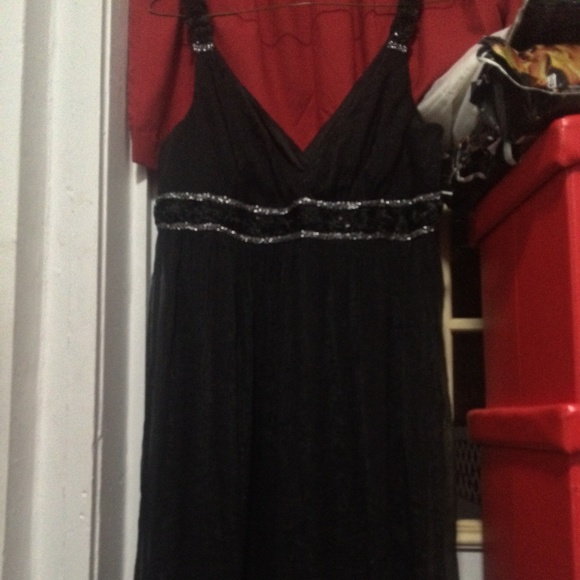 Ever Pretty Evening Dress Black w/Silver Accents - Picture 1 of 2